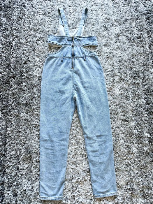Reserved ogrodniczki z wycięciami ekstra jeans 152