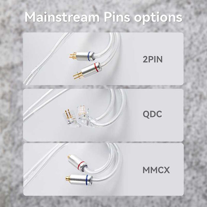 ‼️ KBEAR Glint (2Pin / QDC / MMCX) - сменный кабель для IEMs наушников