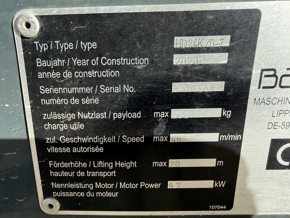 Böcker Junior HD24K R.2023 Winda Drabina Dekarska spalinowo-elektrczna