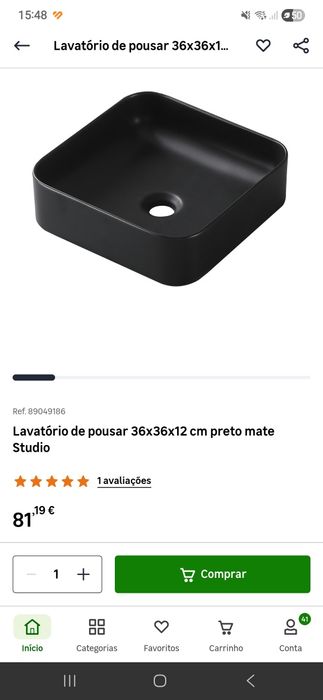 Lavatório de pousar
