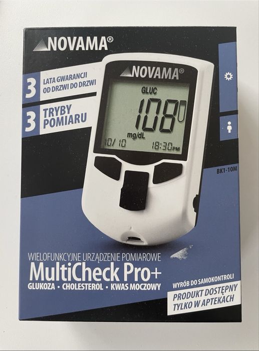 Glukometr Multi Check Pro + - miernik glukoza, cholesterol, kwas moczowy