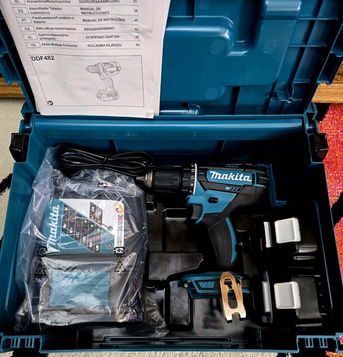 Makita DHP482RFJ wkrętarka wiertarka zestaw nowy 100 % orygin