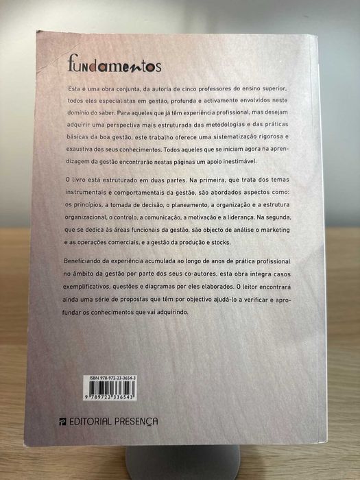 Fundamentos de Gestão - 8.ª Edição - Editorial Presença