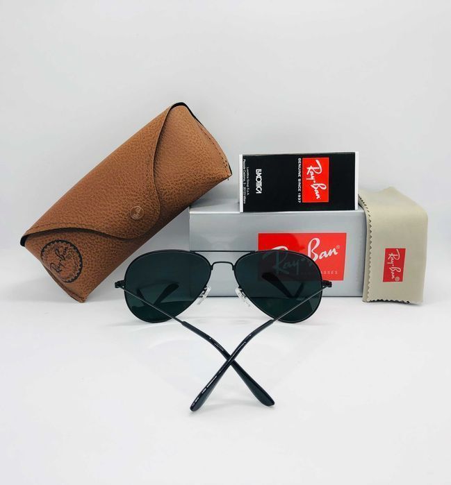 Солнцезащитные очки Ray Ban Aviator Large Metal 3025 Black 58мм стекло