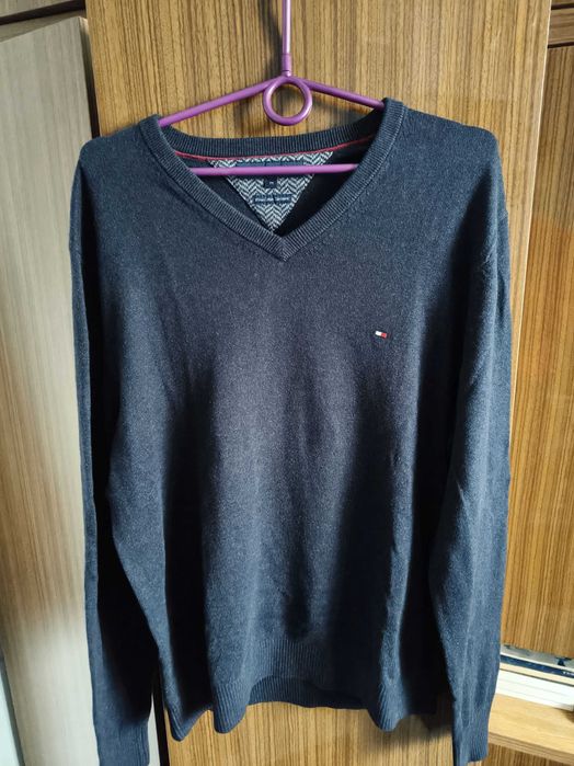 Tommy Hilfiger Sweter męski z dodatkiem kaszmiru M