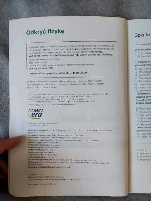 "Odkryć fizykę" 1, zakres podstawowy, liceum i technikum