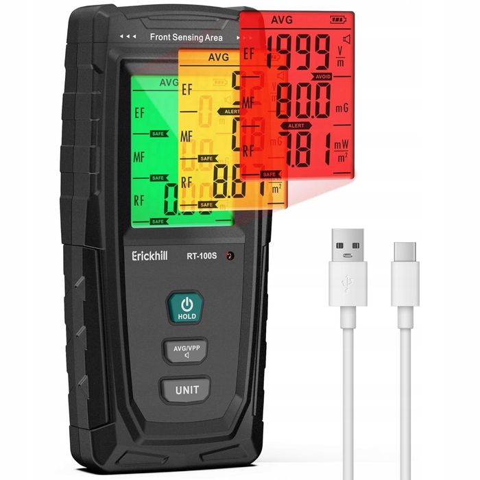 ERICKHILL 3 w 1 – detektor pól elektromagnetycznych EMF RT-100S