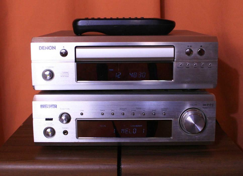 Elegancki zestaw Denon z pilotem Wzmacniacz Tuner CD