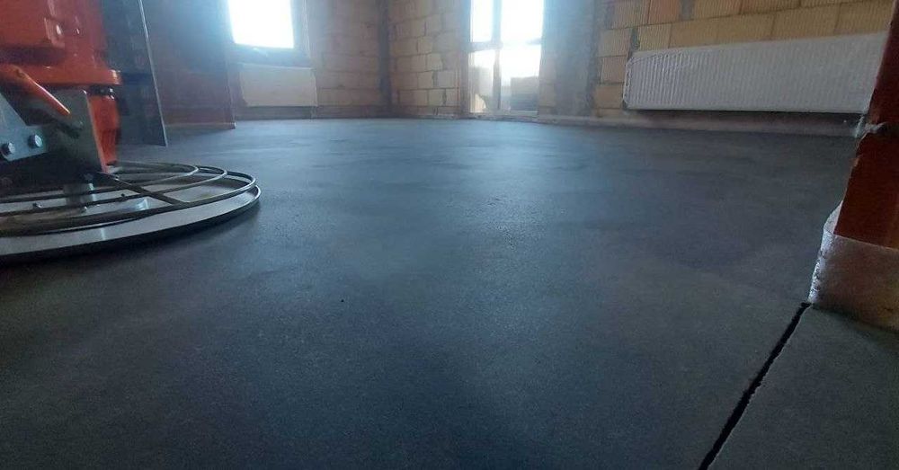 Стяжка пола Машинная Полусухая Стяжка підлоги Киев Заливка пола