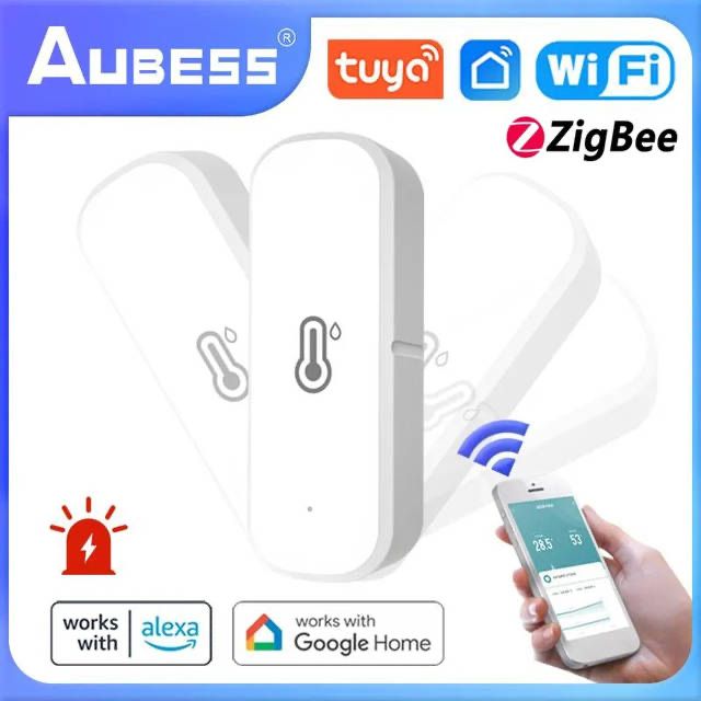 WiFi smart датчик температури та вологості Aubess Tuya Zigbee
