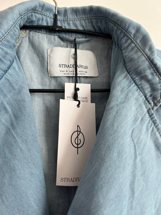 Новий джинсовий тренч (плащ) Stradivarius