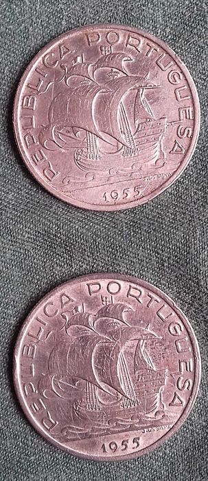 Moedas PRATA 10 escudos Portugueses. Caravela Silver Coin
