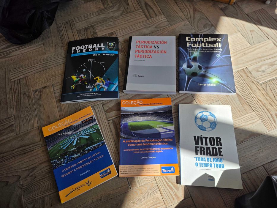 Coleção 108 Livros de Futebol - Tática, Treino, Guardiola, Mourinho