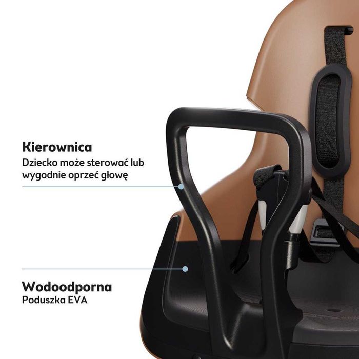 Przedni fotelik rowerowy z osłoną Bobike Exclusive Evolve Mini Brown