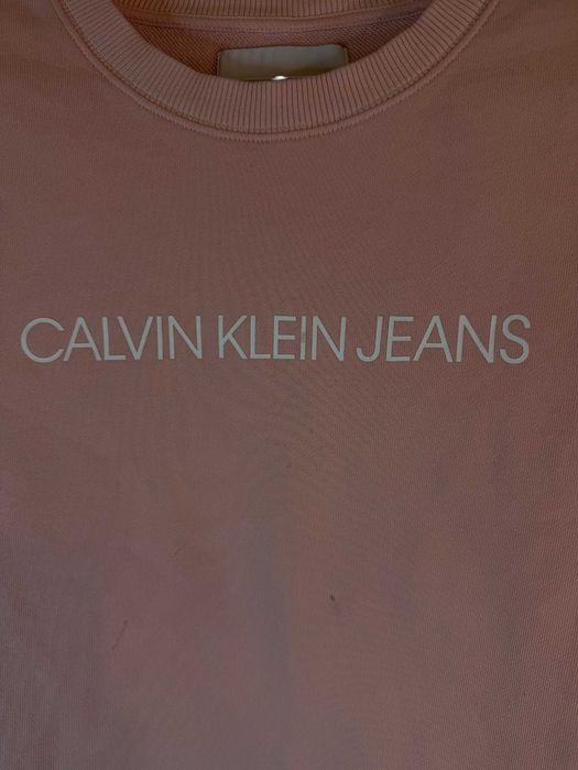 Bluza Calvin klein różowa z dużym logiem XL