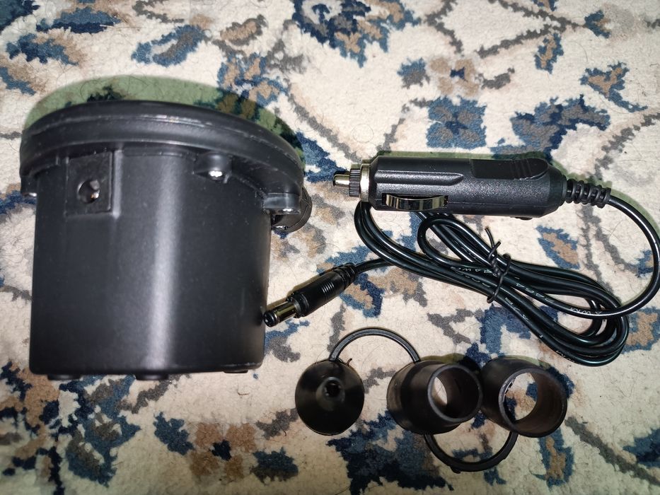 Bomba de ar elétrica 12v bidirecional 0.8PSI com 3 cabeças - novo