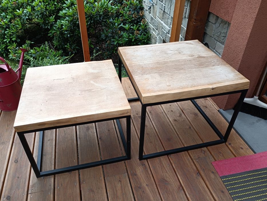 Stoliki kawowe dębowe loft