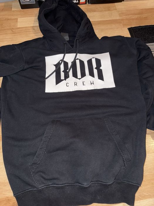 Bluza Borcrew męska czarna z kapturem Paluch