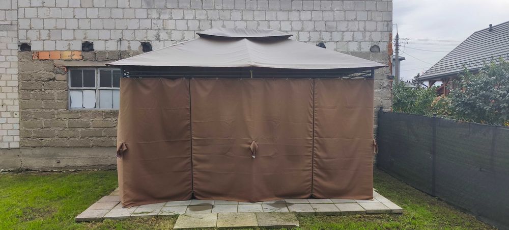 Pawilon ogrodowy Ibiza 3x4m brązowy Garden Point