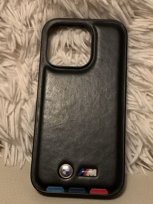 Case/etui na iPhone 14 Pro BMW MPower oryginał czarny skórzany