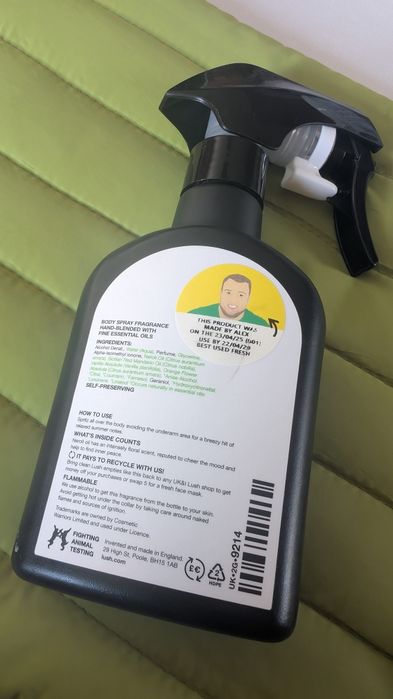 Спрей для тіла Lush "Big" (або "Океан")