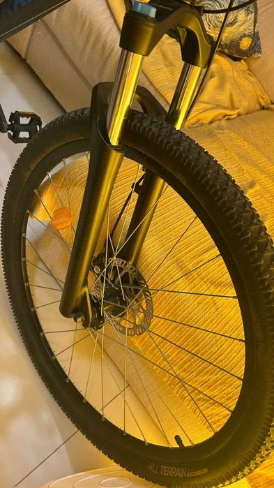 Bicicleta BTT Rockrider ST 120 XL (27,5") - Preto/Azul + Extras