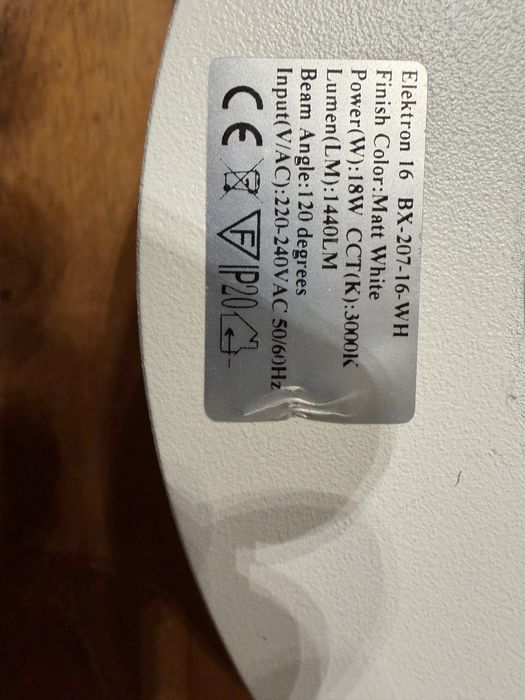 Lampy LED Elektron 16 BX-207 18W 3000K – 7 sztuk – biała, IP20