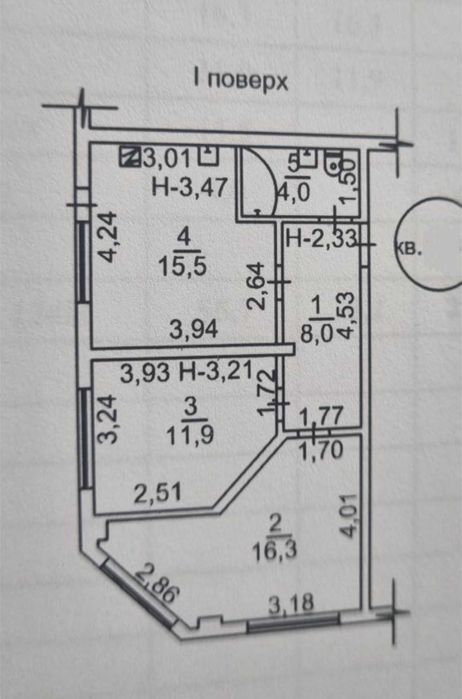 3-rooms apartment apartment by the address st. Kulikovo pole pl Oktyabrskoy revolyutsii pl (area 56 m²) - Atlanta.ua - photo 13