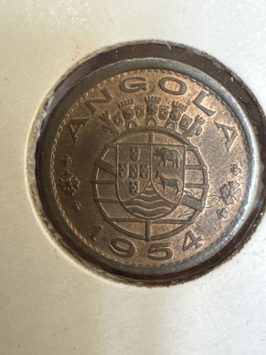 Moeda 50 cent 1954 Angola