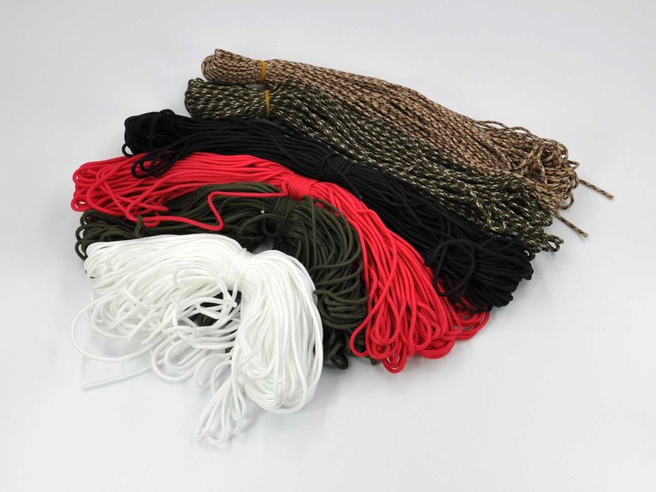 Sznurek Paracord 100ft - 31m - 2mm - Linka spadochronowa - Czarny