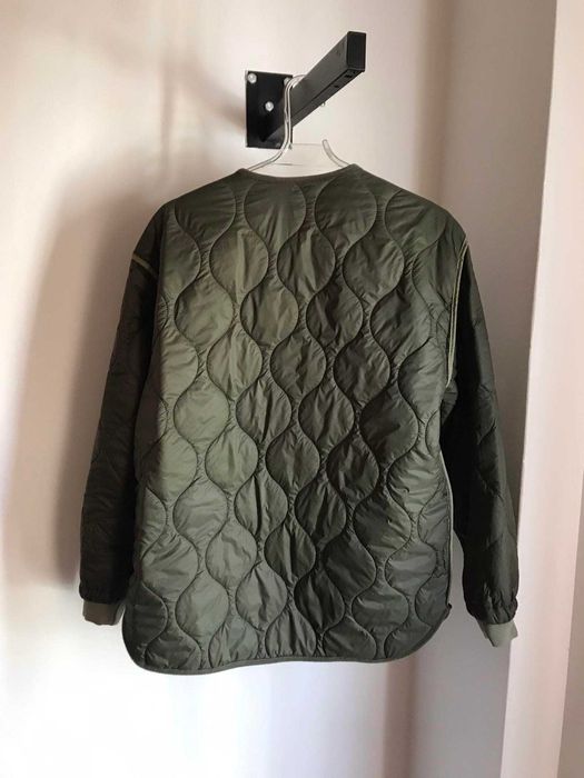 Blusao militar acolchoado casaco penas reversivel homem pull&bear