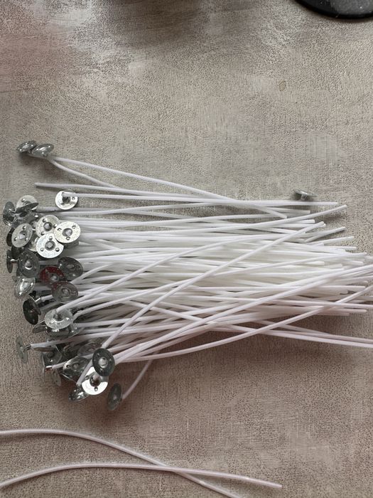 Фітіль вощений з тримачем для свічок