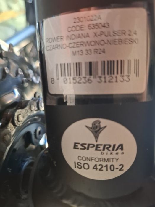 Rower indiana x-pulser2,4 czarno-czerwono-niebiesli m13 33 r24