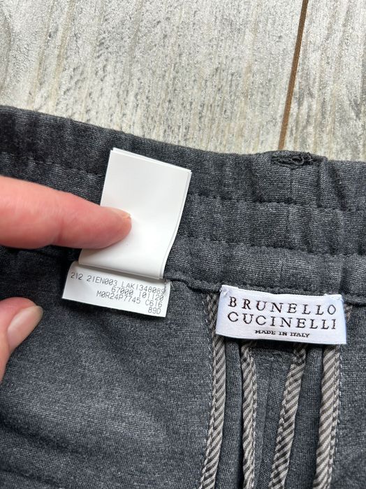 Brunello Cucinelli оригінал люксові брюки джогери графіт Made in Italy IT40