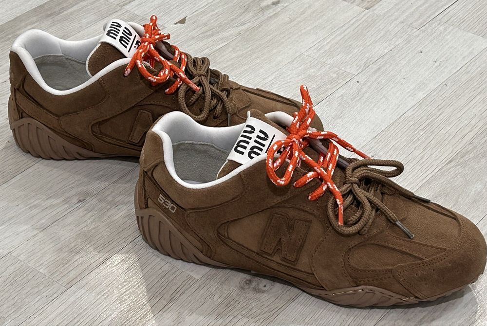 Кросівки в стилі New Balance 530, натуральна замша, коричневі 36-40