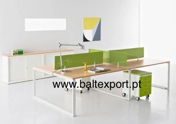 Ilha Posto Trabalho com 2 |4|6|8 Lugares Secretárias Mesas Móveis Novo