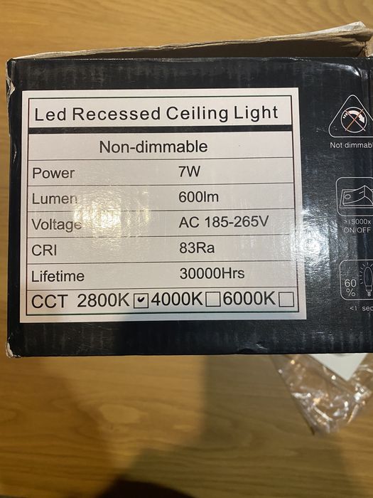 Panel led 12x12 led 7W do zabudowy 10 szt