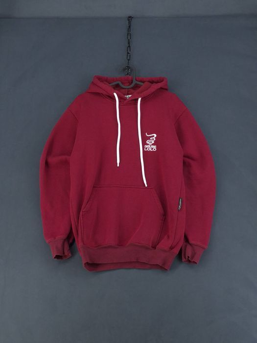 Grube Lolo bluza z kapturem kangurka wyszywane logo S hip-hop vintage