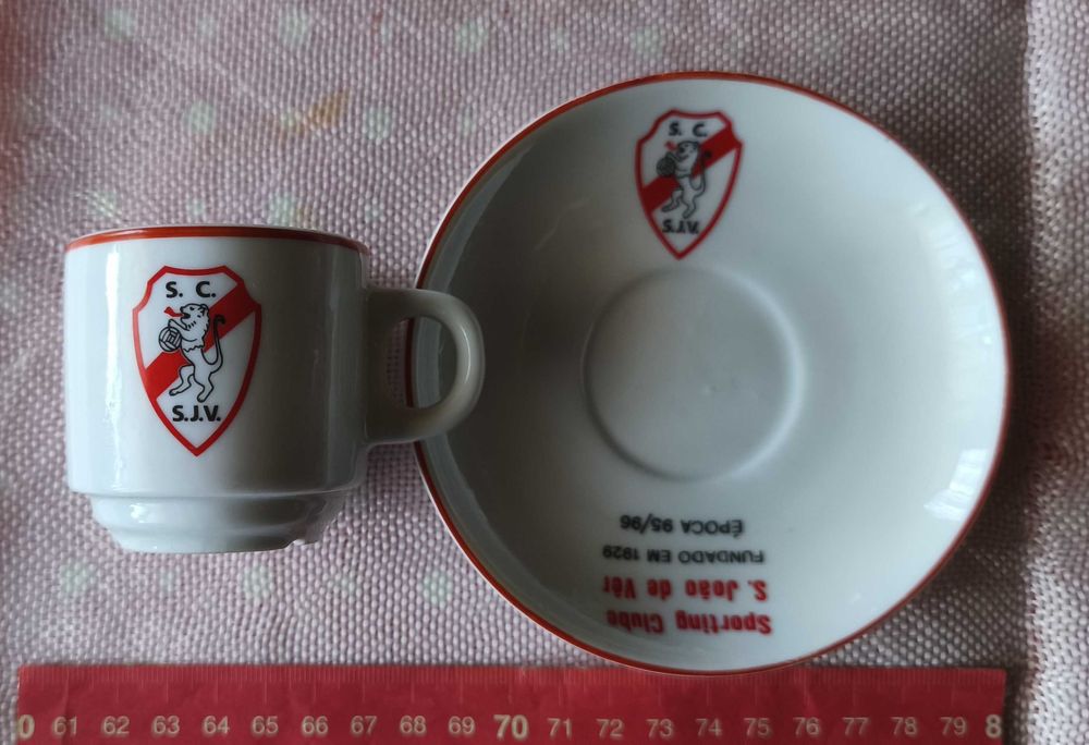 Chávena de café e pires - Sporting Clube S. João de Ver