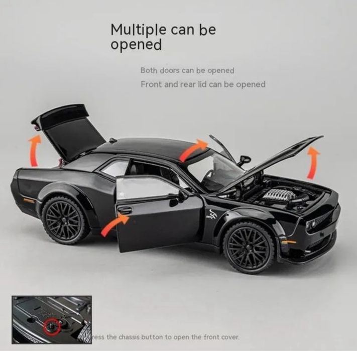 Carro miniatura Dodge Challenger Hellcat 1:32