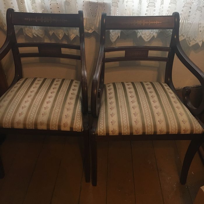 Biedermaier fotel i krzesło