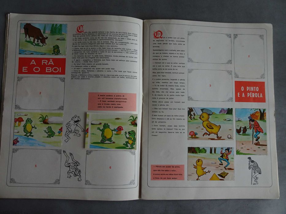 Caderneta de cromos Fábulas Ilustradas (faltam 133 cromos)