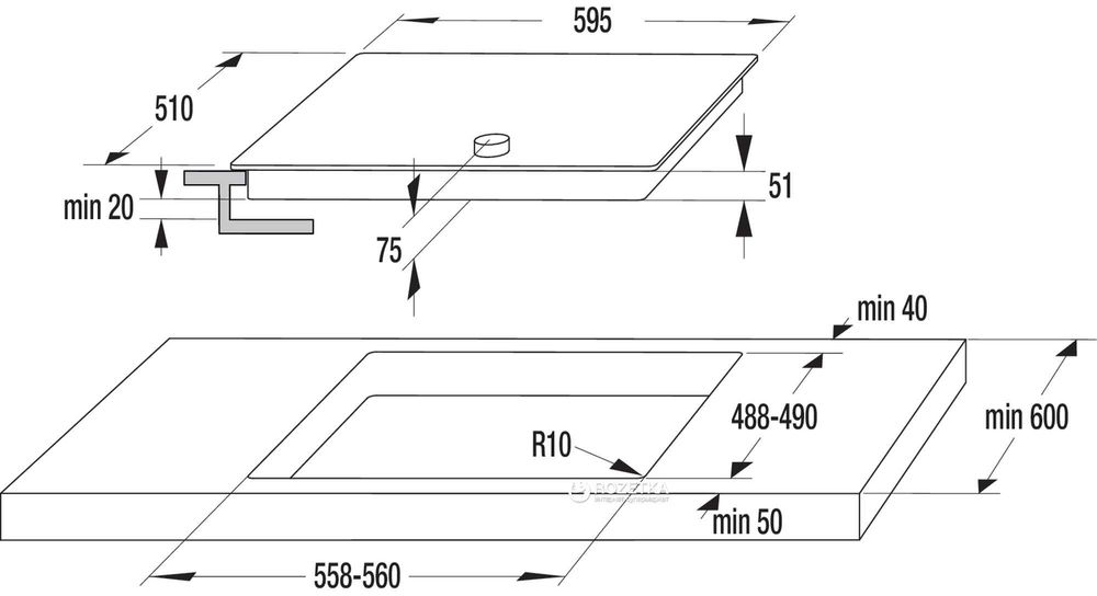 Конфорка для стеклокерамики от Варочной поверхности Gorenje. Тен