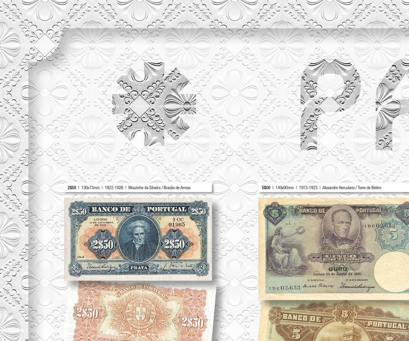 Poster Papel Moeda (Notas) de 1910 a 2001