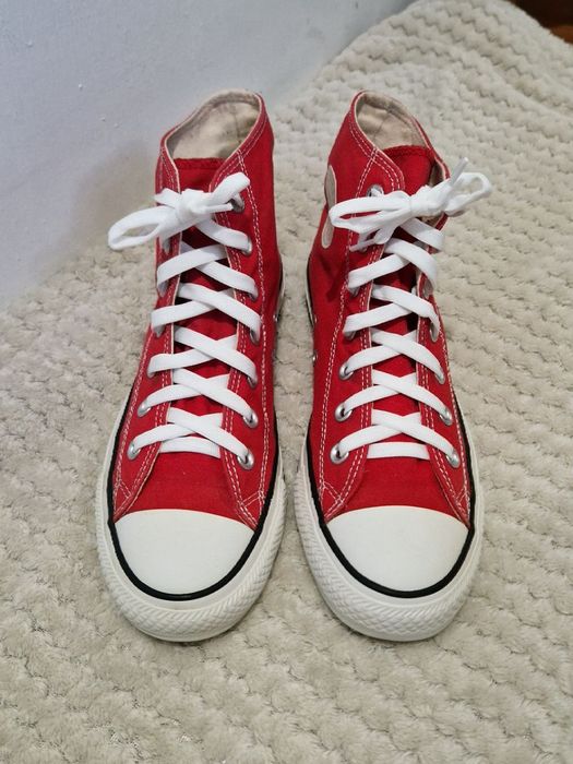 Высокие красные кеды конверсы converse 39 р в идеале