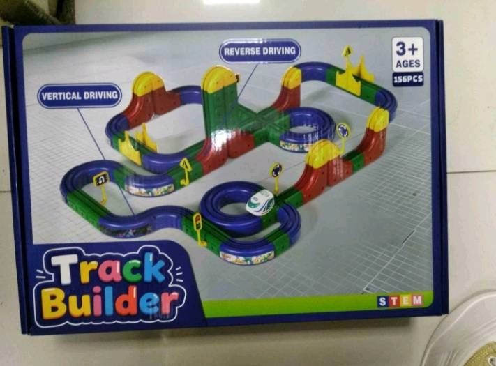 Tor wyścigowy Track Builder 155 el. – zestaw edukacyjny STEM, auto + p