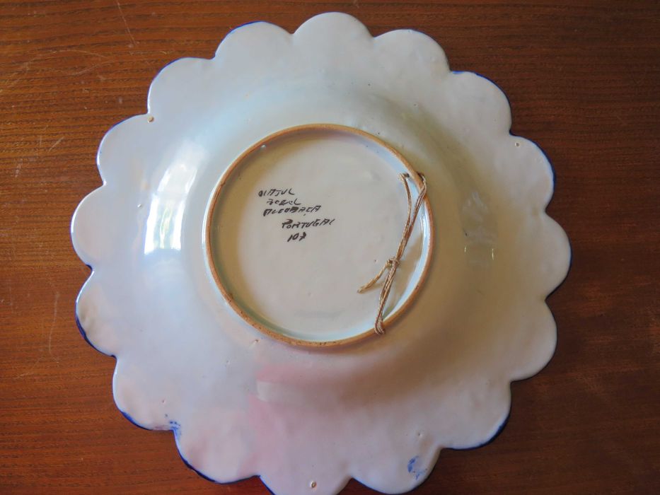 3 peças Cerâmica de Alcobaça vintage, prato jarro e galheteiro