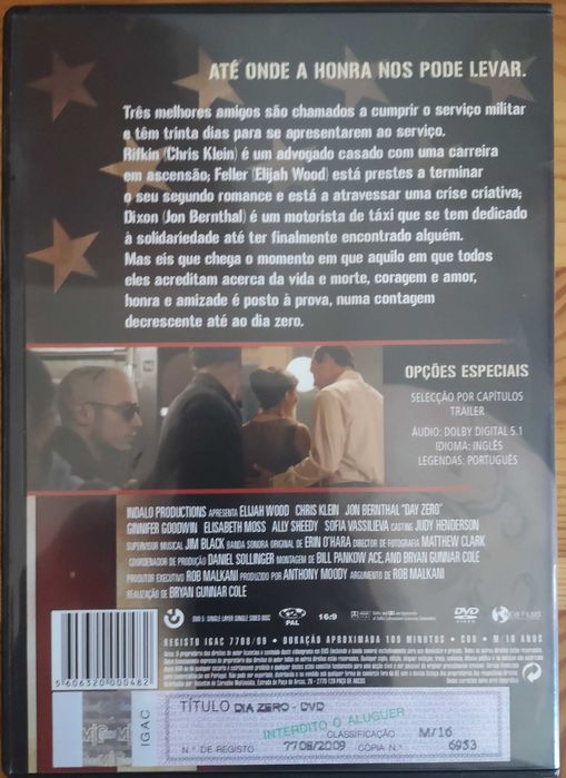 DVD "Dia Zero - Recrutado... 30 dias para se apresentar ao serviço!"