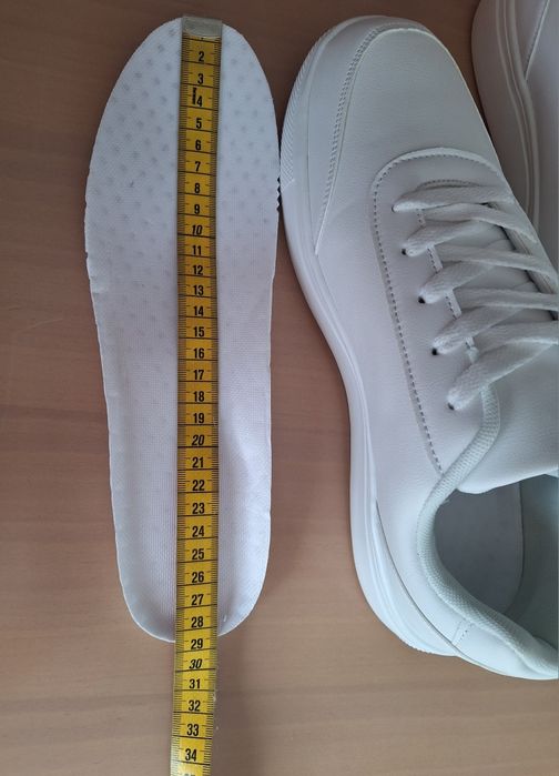 Białe damskie buty sportowe sneakersy  44,wkładka 28,3cm