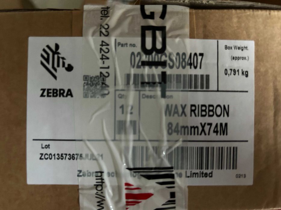 Taśma woskowa Zebra 64mm/74m